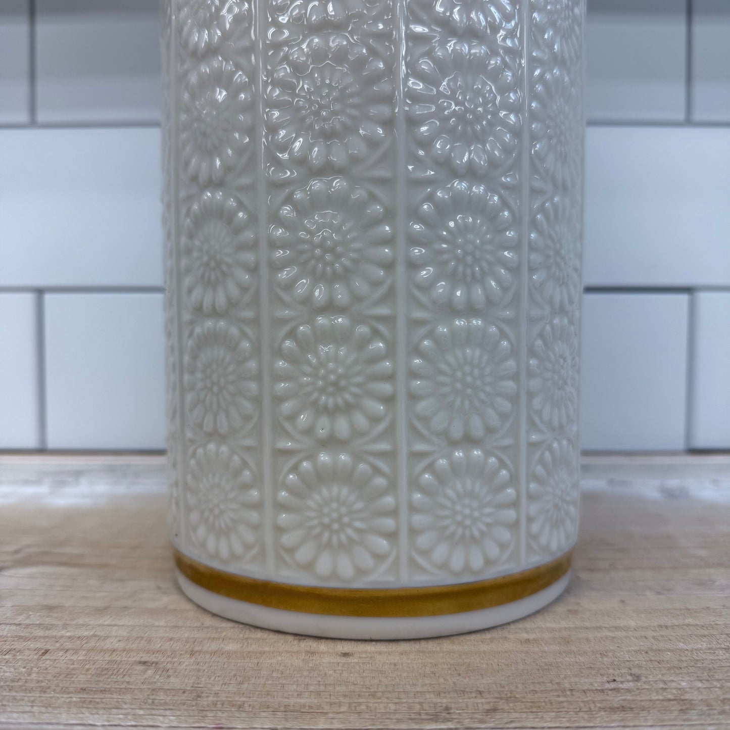 Lenox Fjord Sunflower Vase, Gilded Porcelain