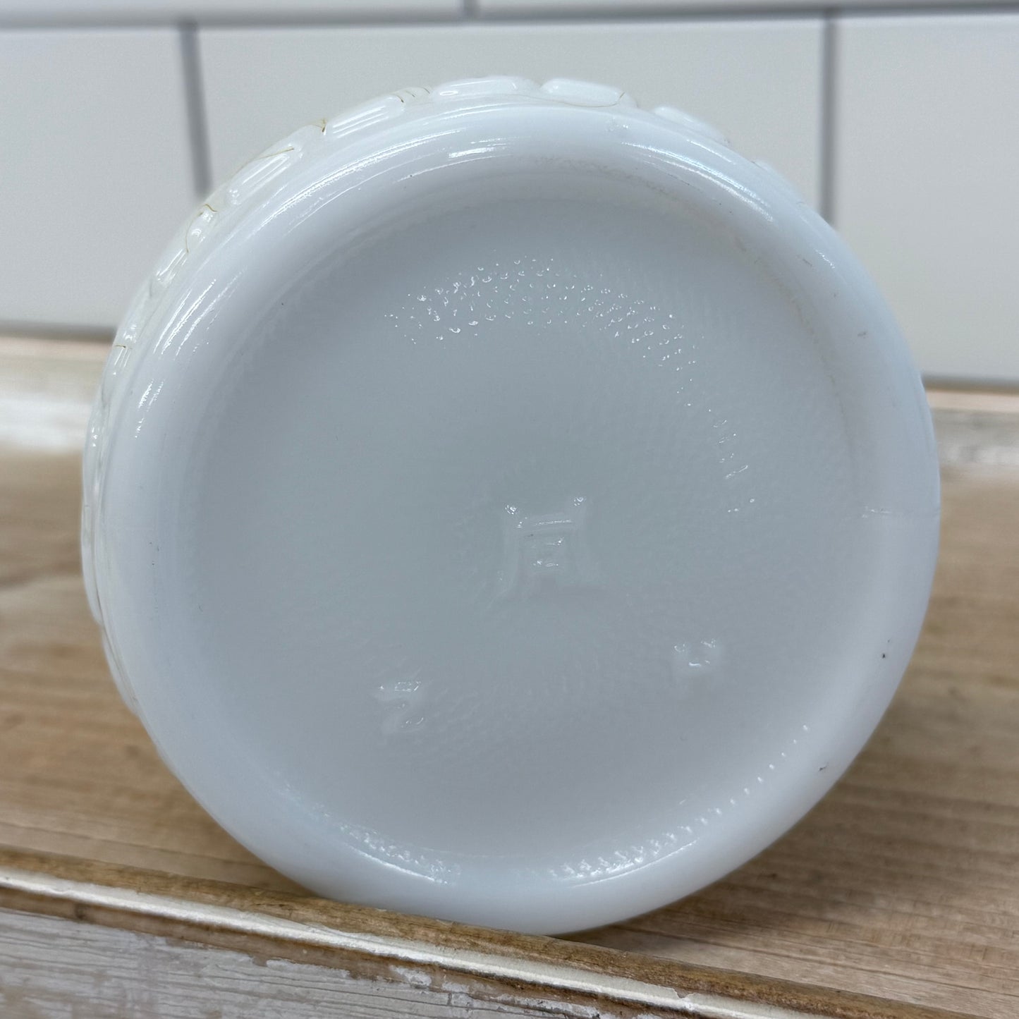 Hazel Atlas Milk Glass Spaghetti String Bottle