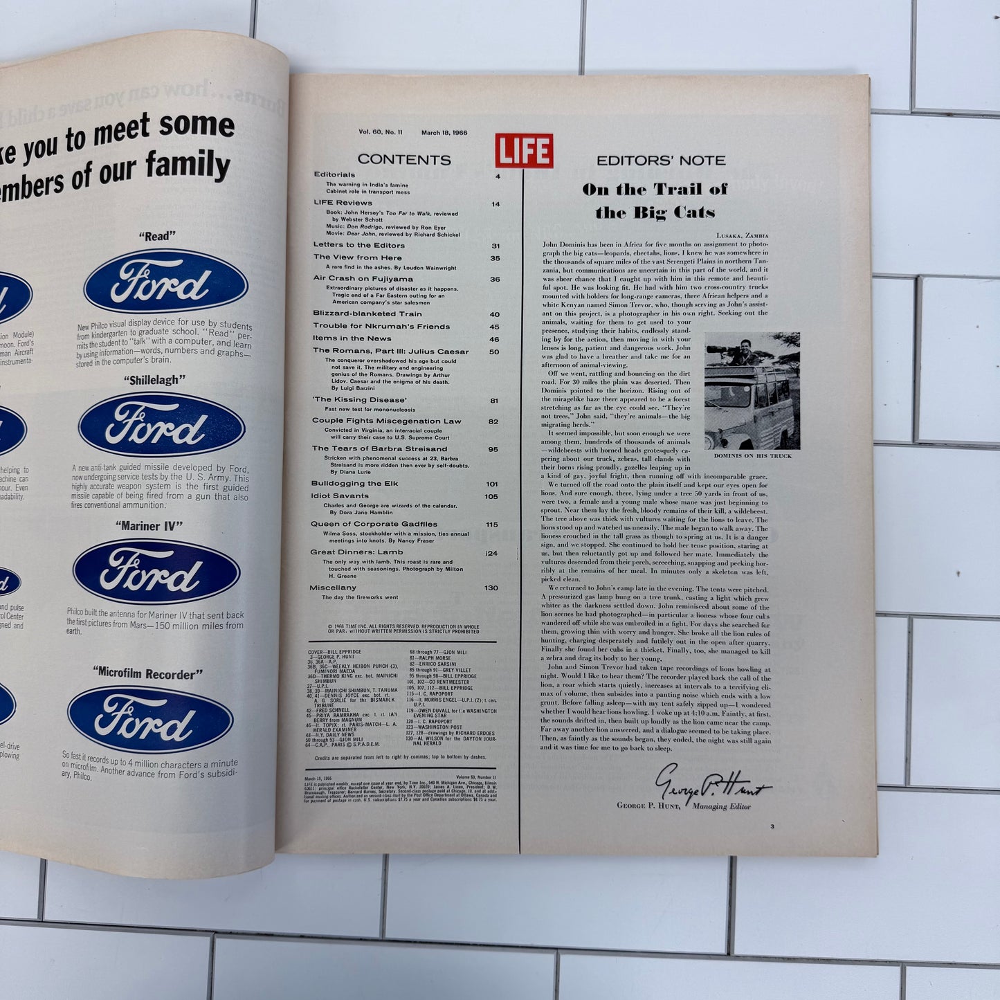 Life Magazine Volume 60 No. 11, March 1966