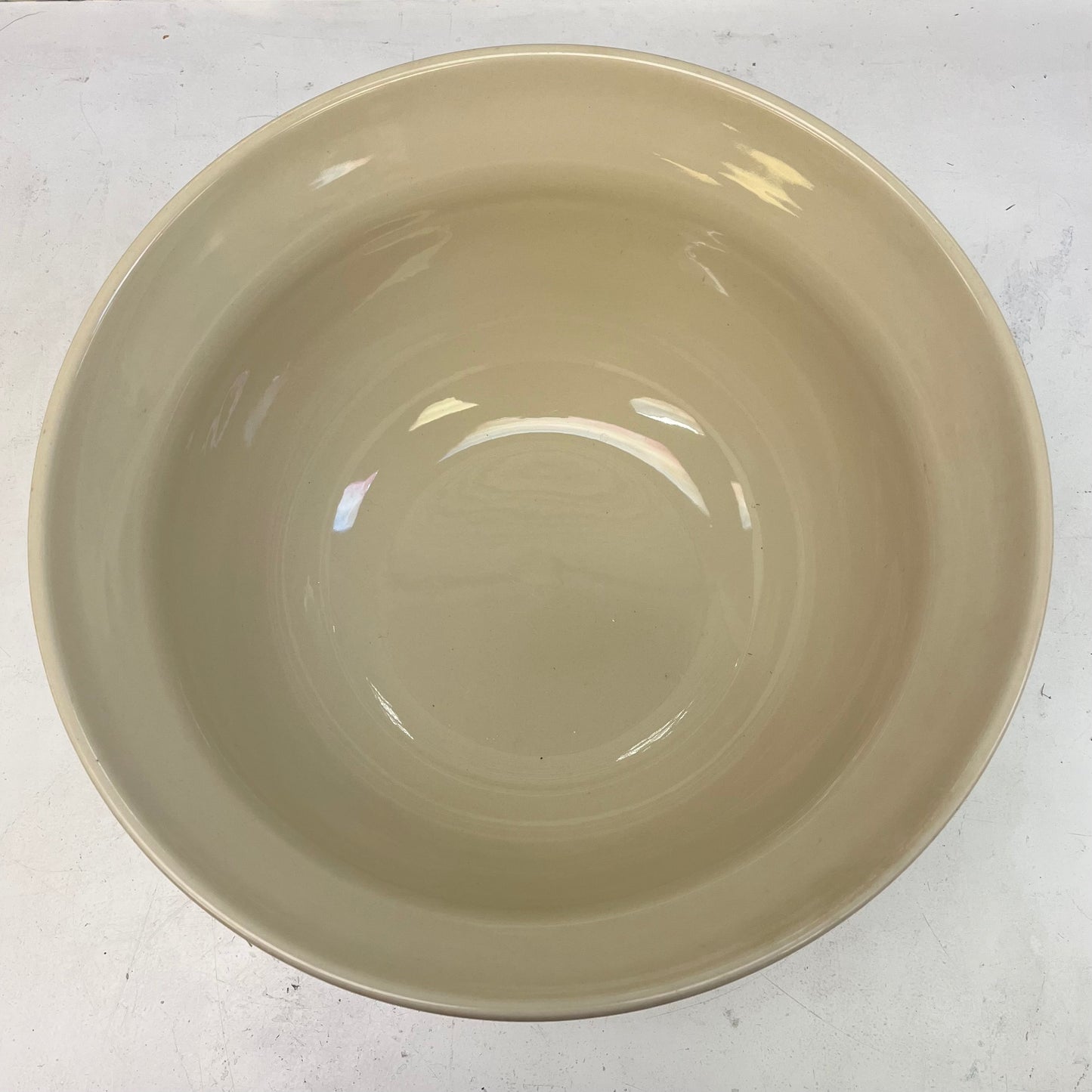 Friendship Pottery Roseville Striped Stoneware Mixing Bowl, 8 Quart