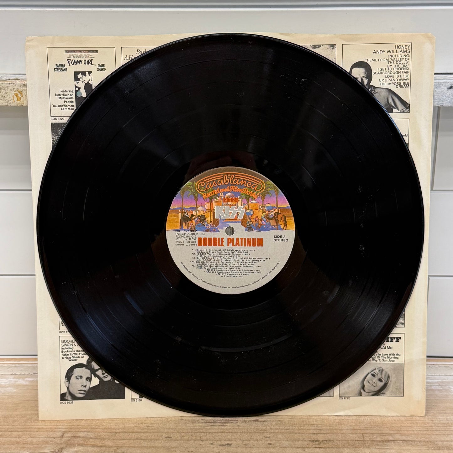 KISS Double Platinum Double Vinyl Record LP 1978 #NBLP7100-2 First Pressing