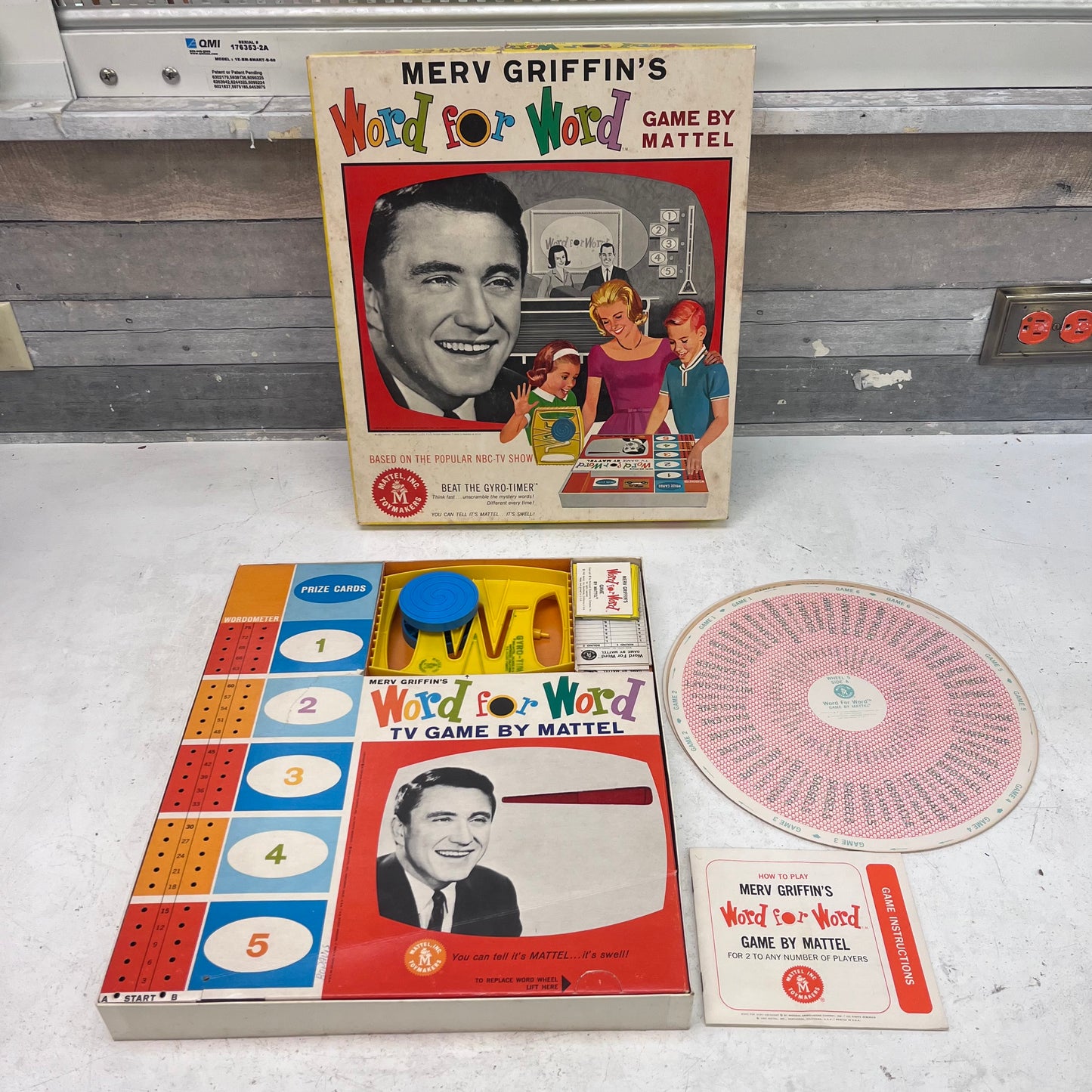 Mattel Merv Griffin’s Word for Word Board Game, 1963