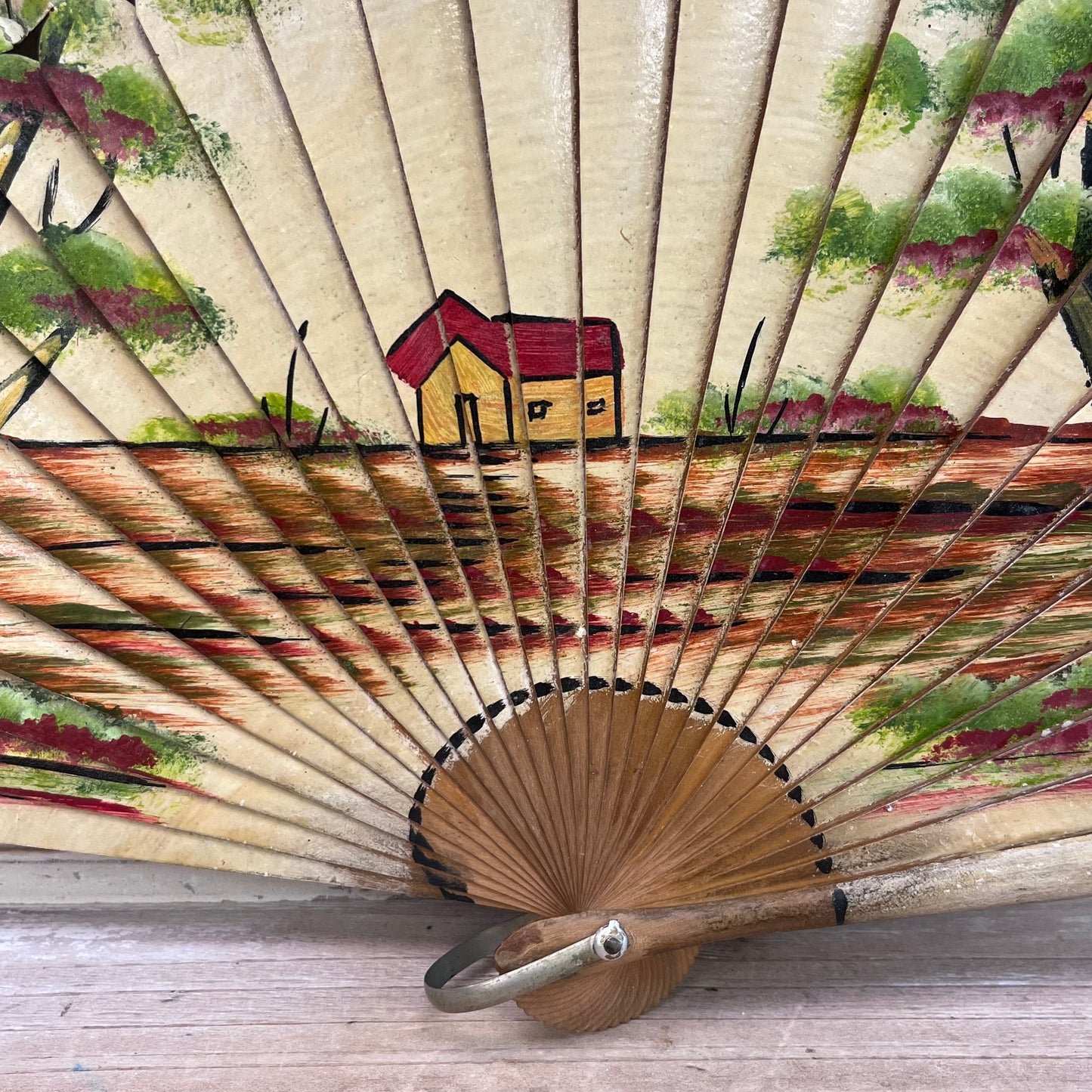 Cuban Hand Fan, Hand-Painted