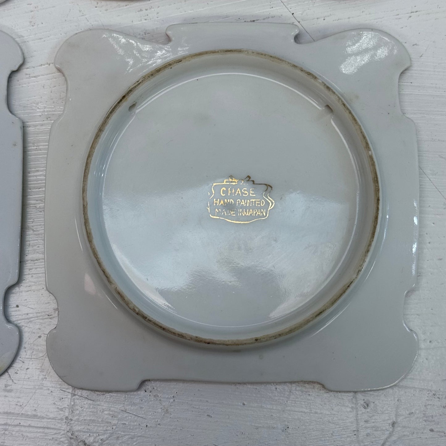 Chase Hand Painted Courting Couple Porcelain Plates, Set of 4