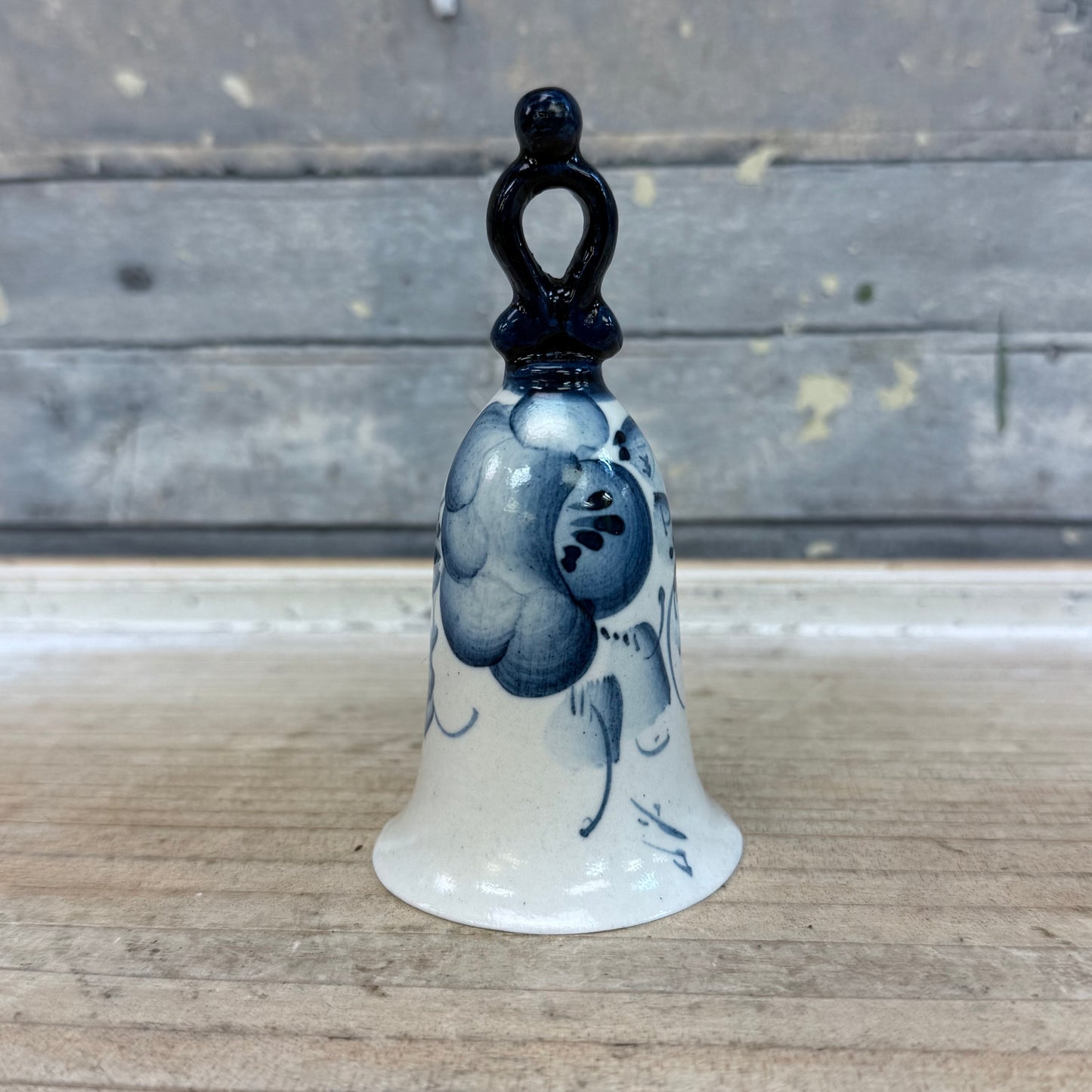 Hand Painted Gzhel Style Porcelain Bell