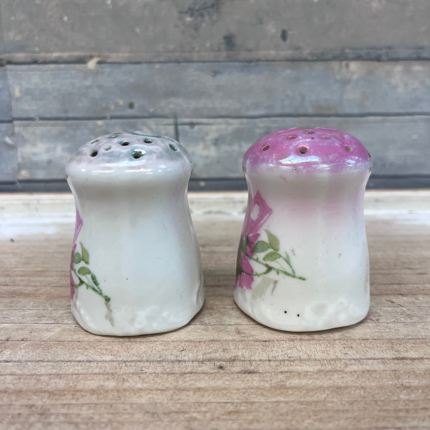 Floral Iridescent Salt & Pepper Shakers
