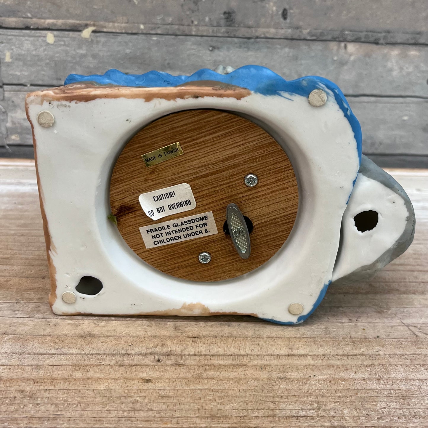 Cat and Mouse Porcelain Music Box with Water Globe