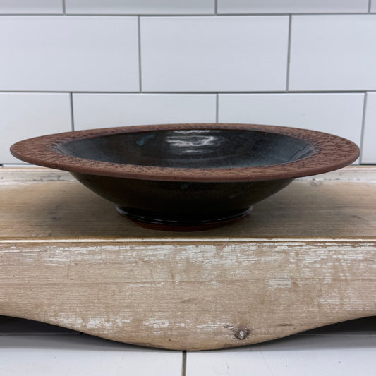 Bryant Signed Studio Pottery Textured Stoneware Bowl 2015