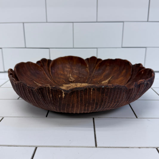 Syroco Wood Composite Flower Bowl 1946 Decor
