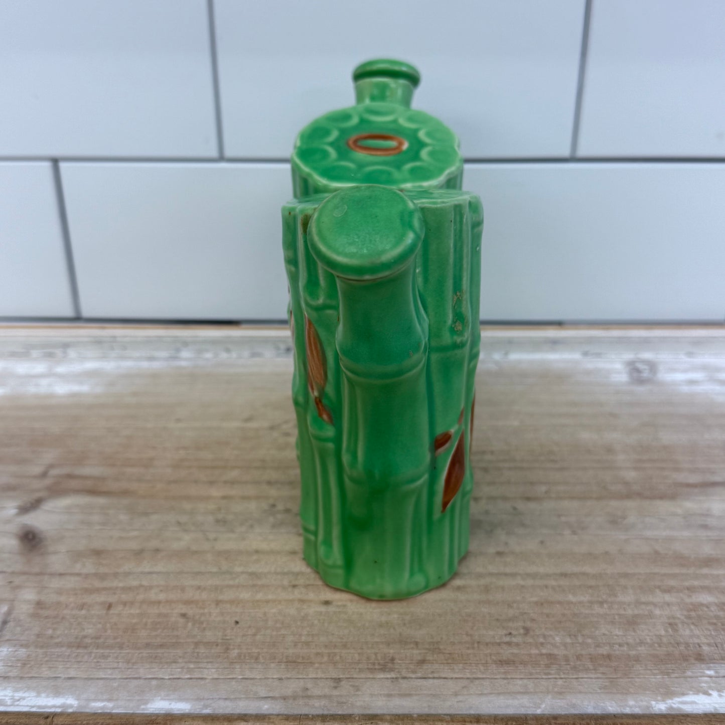 Bamboo Shaped Ceramic Oil & Vinegar Cruet