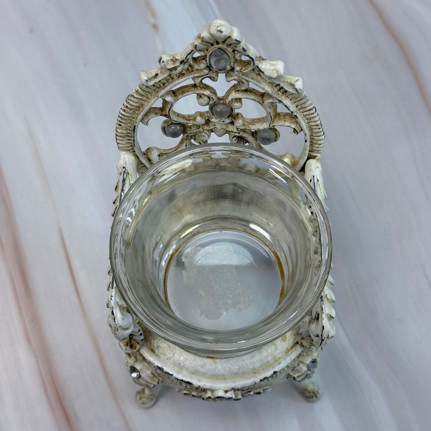 Ornate Cast Iron Chair Votive Candle Holder