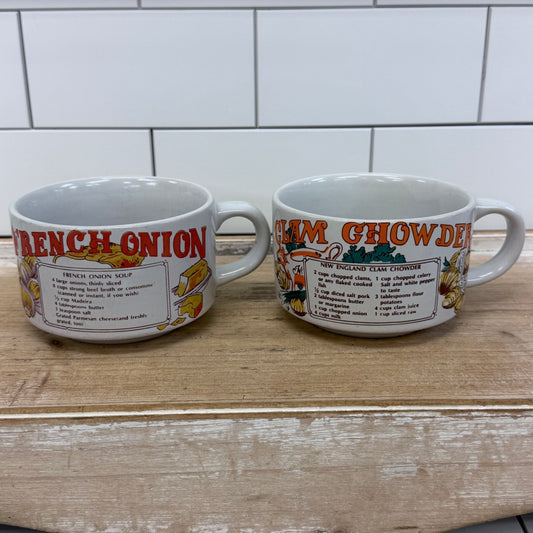Soup Ceramic Mugs Selection 1970s-80s