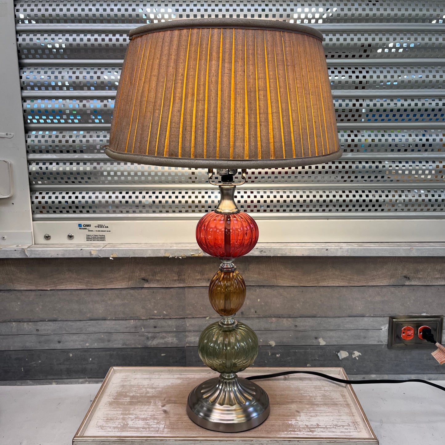 Mid-Century Modern Style Glass Globe Table Lamp