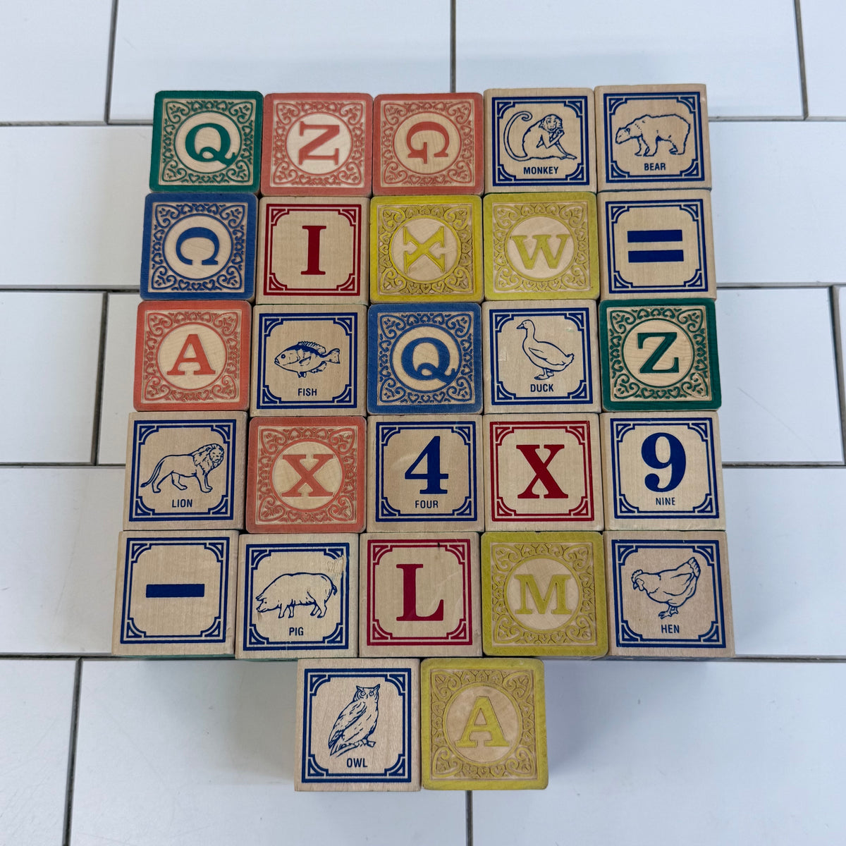 Uncle Goose Wooden Alphabet Blocks Set of 27
