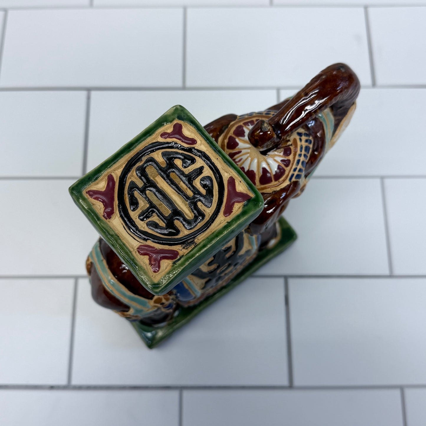 Elephant Glazed Ceramic Figurine