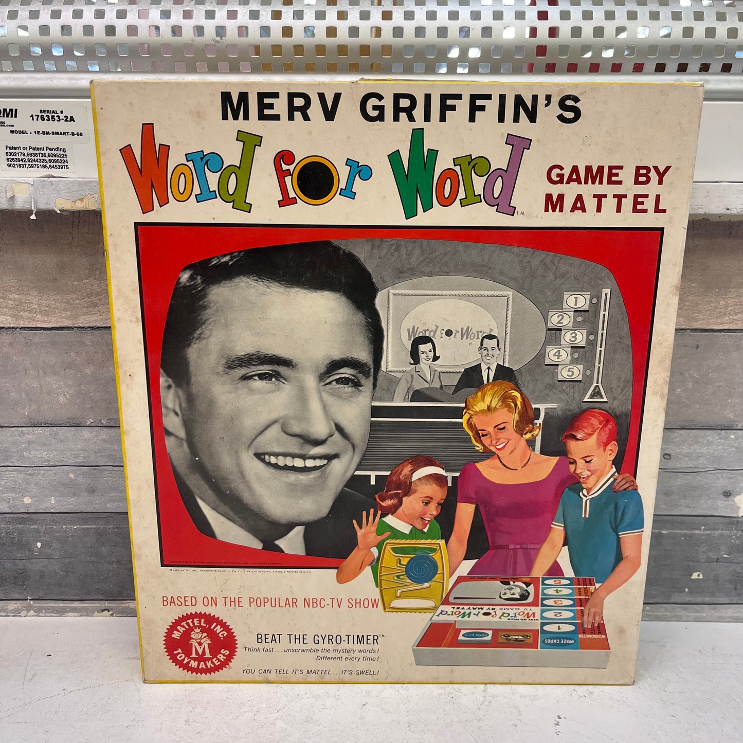 Mattel Merv Griffin’s Word for Word Board Game, 1963