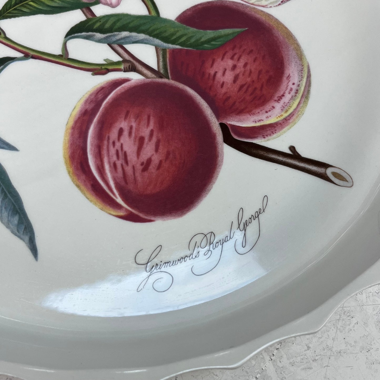 Portmeirion Pomona Peach Ceramic Quiche/Tart Dish