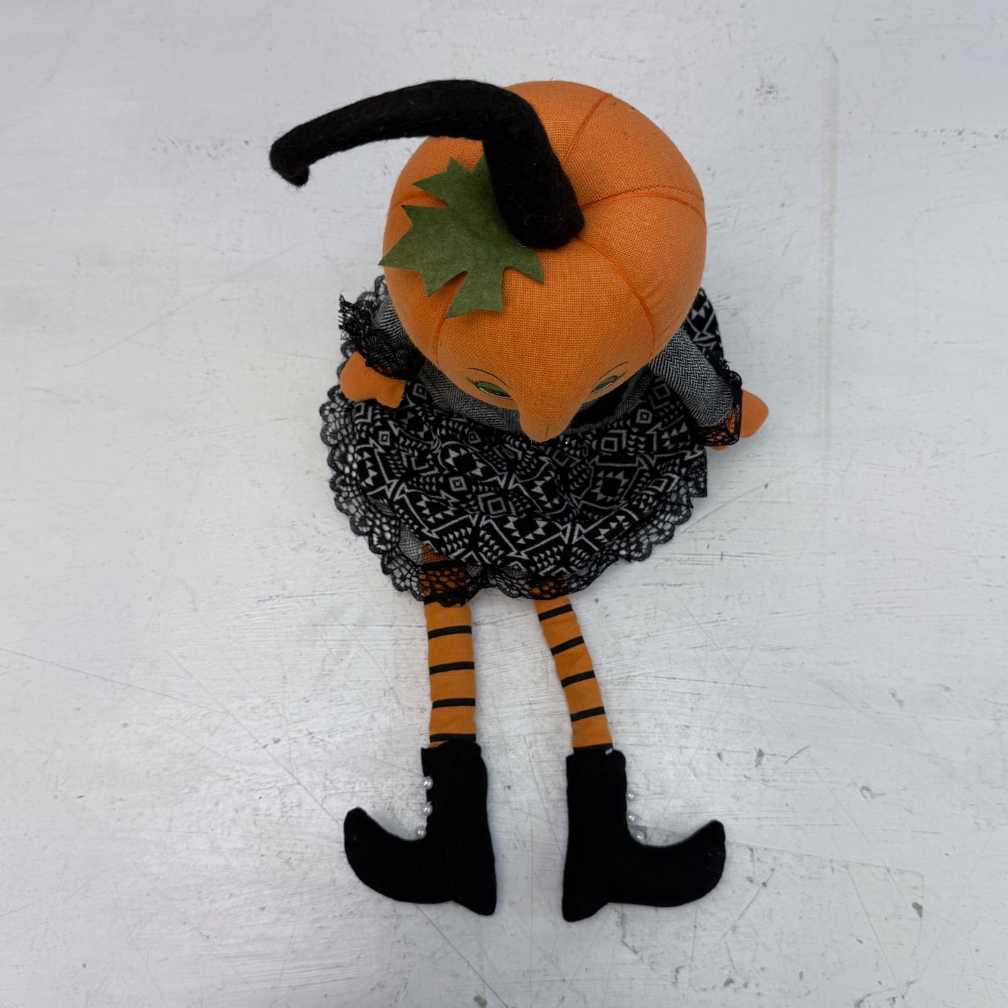 Sweet Street Halloween Pumpkin Lady Plush Shelf Sitter