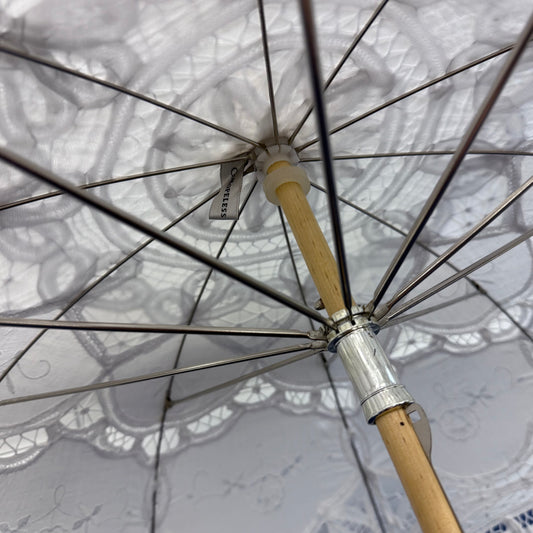 Victorian Trading Hopeless Romantic Parasol, Lace & Wood