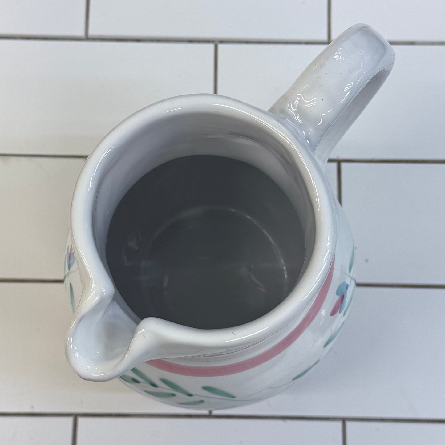 Caleca Italy Ethel Hand Painted Ceramic Pitcher