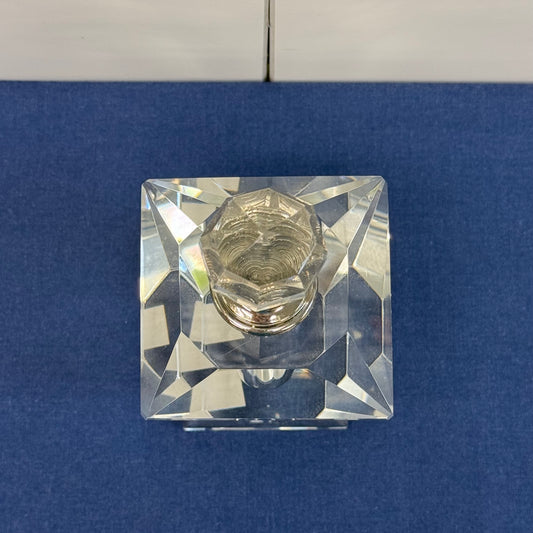 Sia Home Fashion Crystal Perfume Bottle France 1980s Vanity Decor Glass