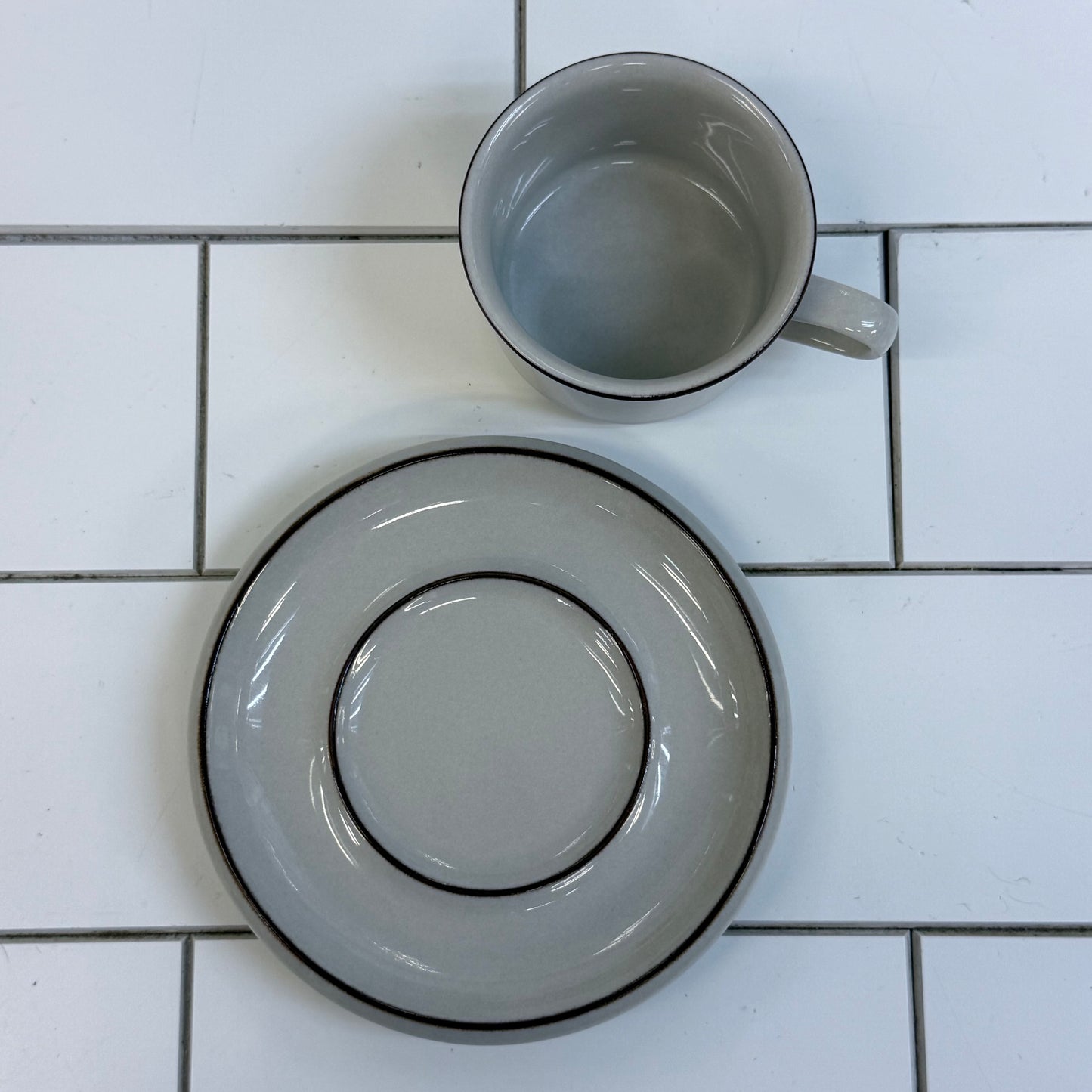 Arabia Finland Scandinavian Modern Cup & Saucer 1970s