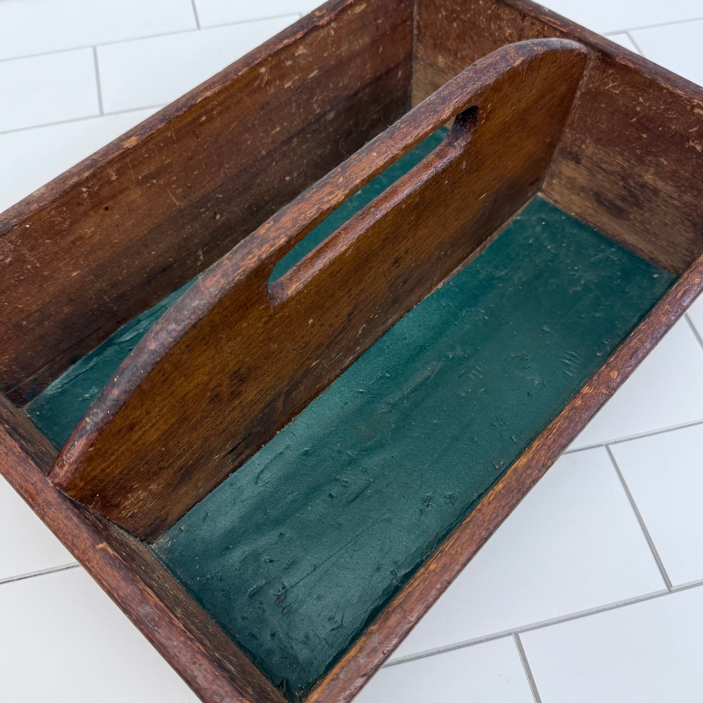 Handcrafted Wooden Divided Caddy