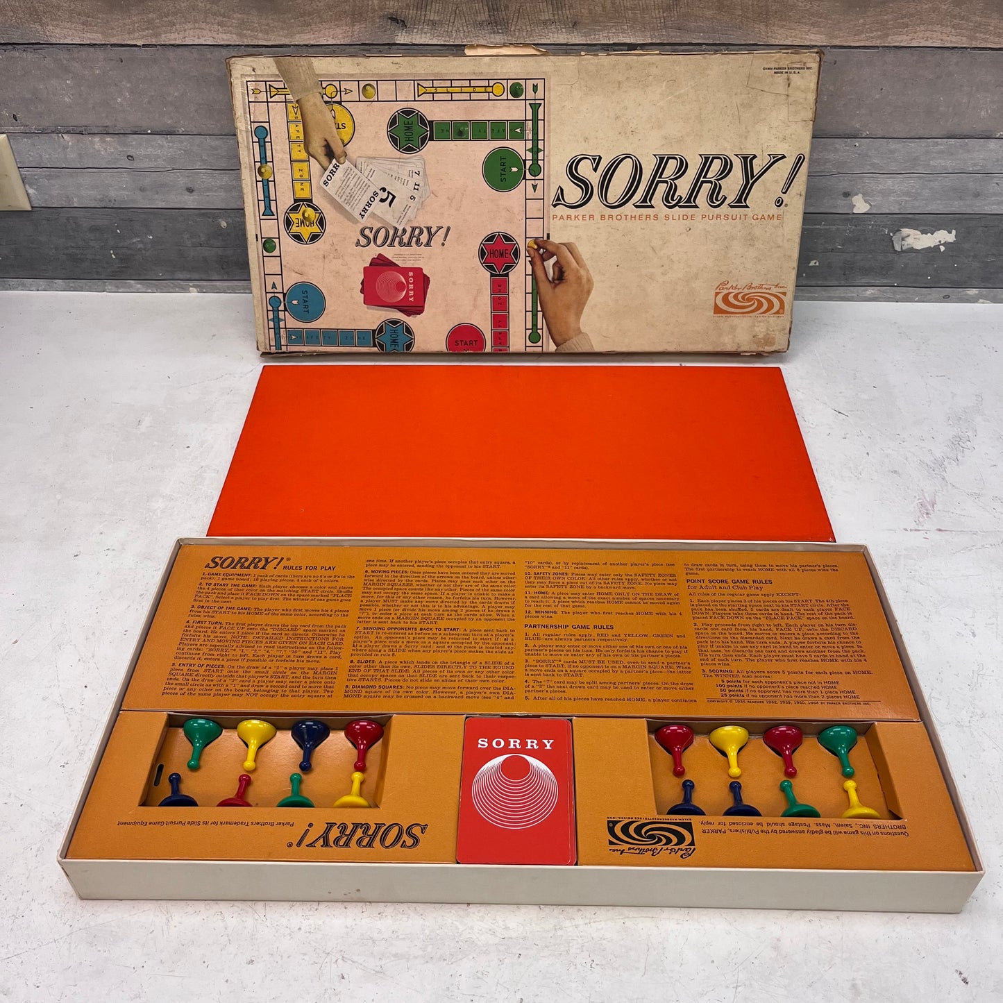Parker Brothers Sorry! Board Game, 1964