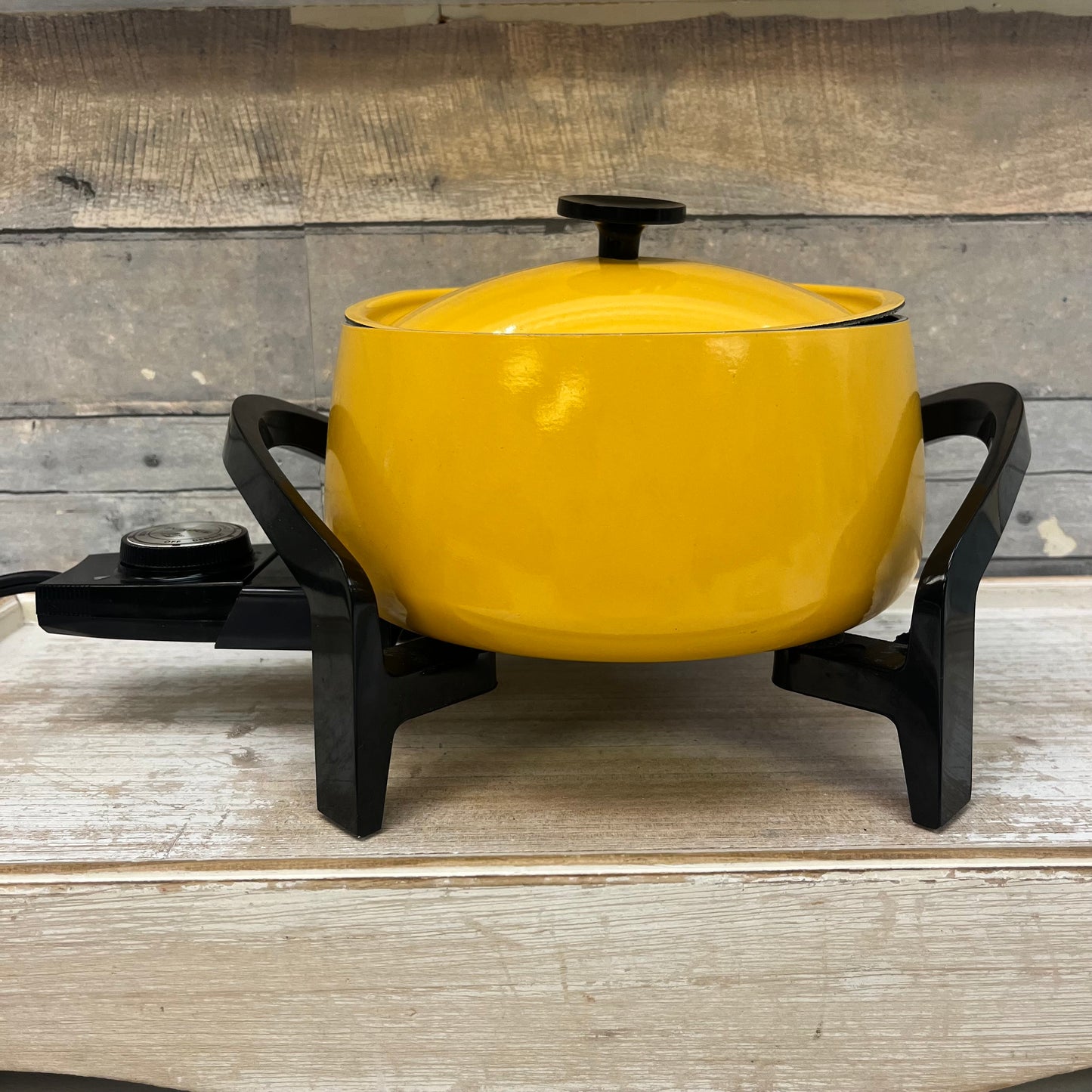 West Bend Electric Fondue Pot with Skewers, 1970s