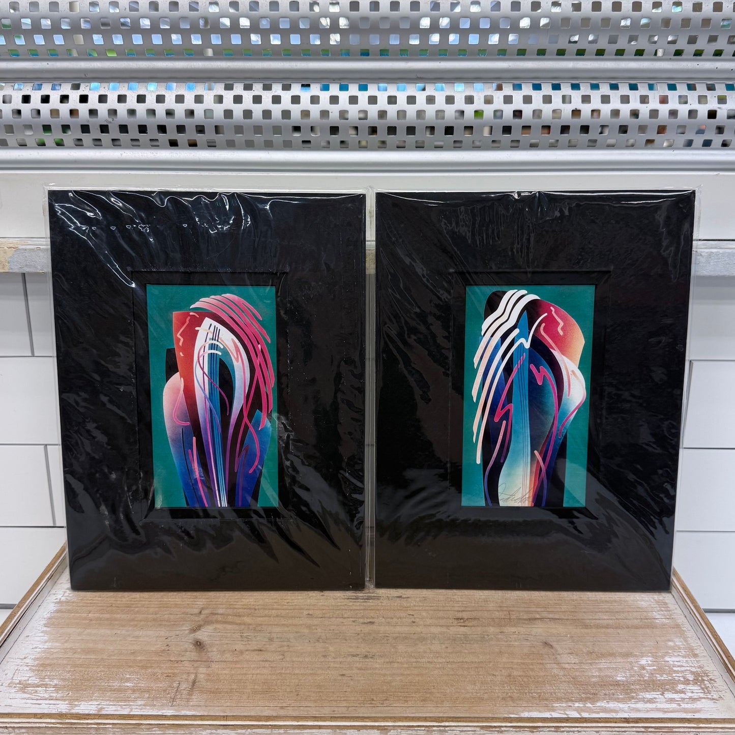 Dean S. Lauderdale Signed Numbered Abstract Art Prints Set of 2