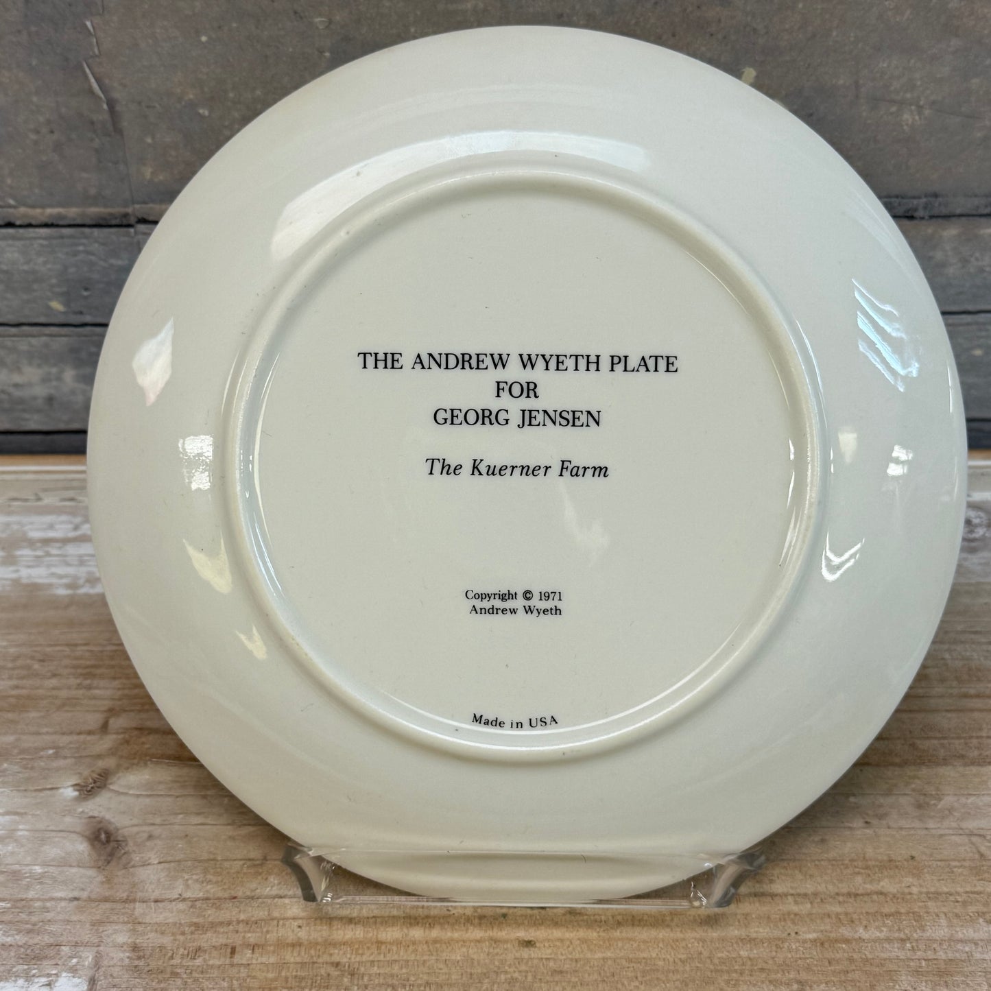 Andrew Wyeth The Kuerner Farm Collectible Plate in Box, 1971