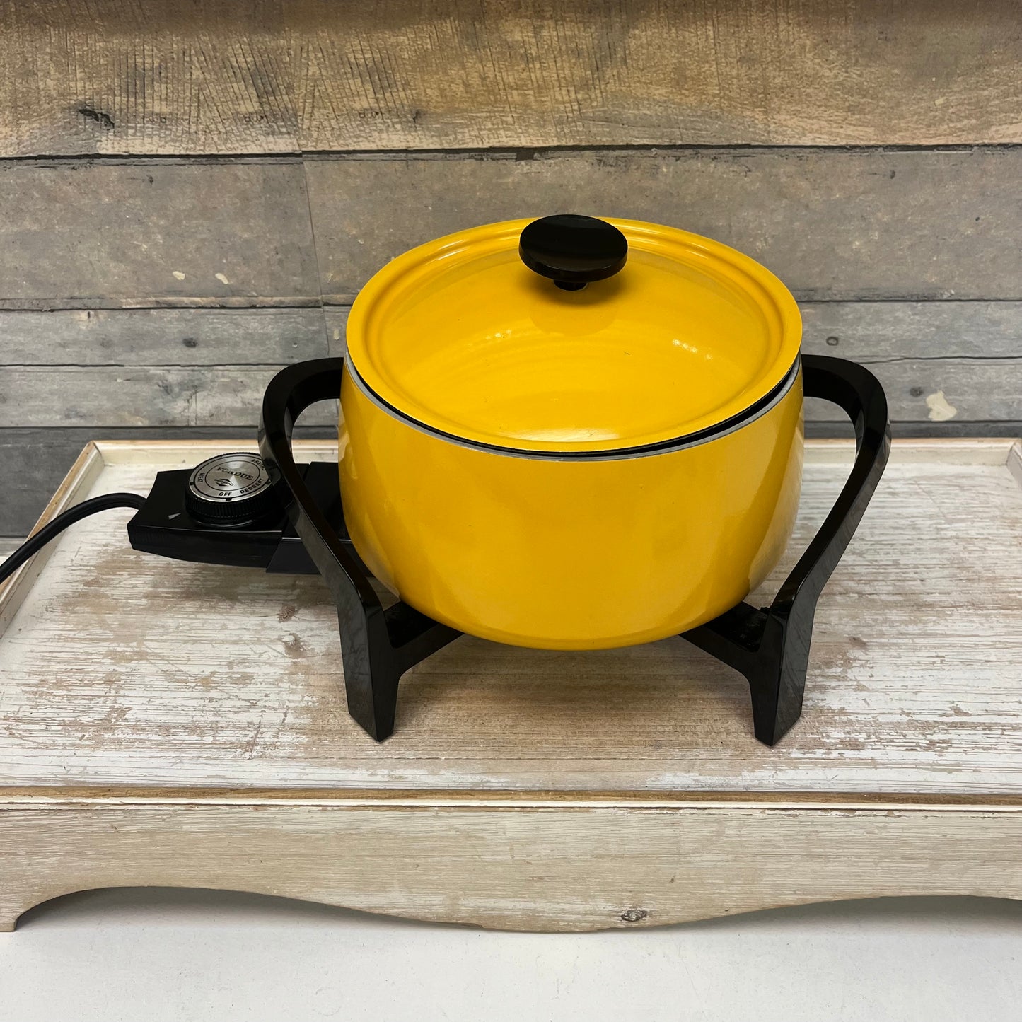 West Bend Electric Fondue Pot with Skewers, 1970s