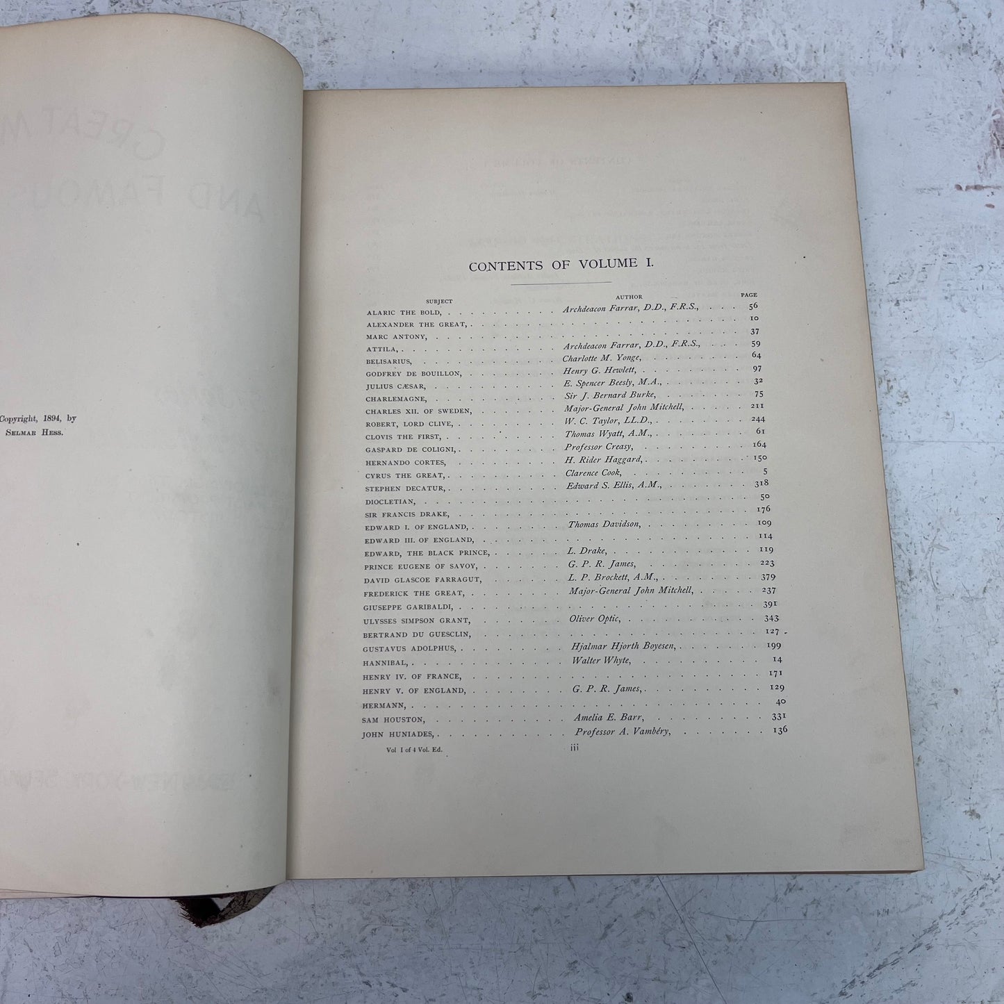 Great Men and Famous Women Illustrated 4 Volume Set, 1894