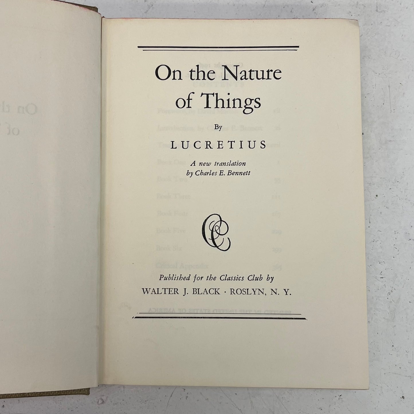 On the Nature of Things by Lucretius Hardback Poetry Book, 1946