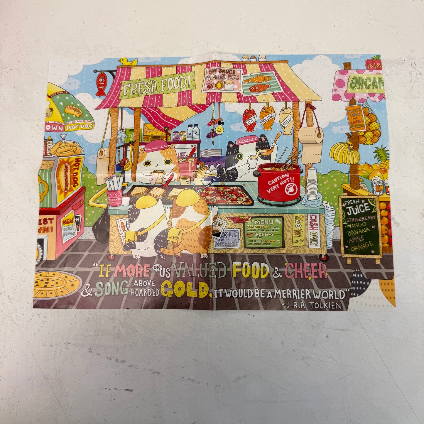 Re-marks Street Food 300 Large Piece Puzzle, Complete
