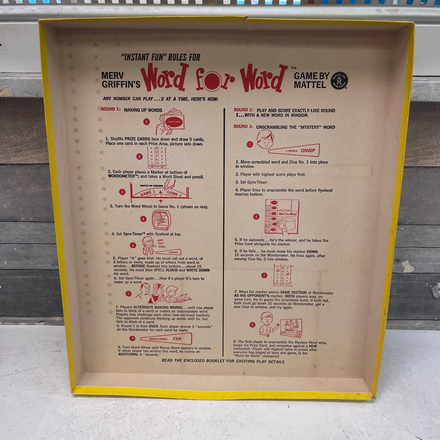 Mattel Merv Griffin’s Word for Word Board Game, 1963
