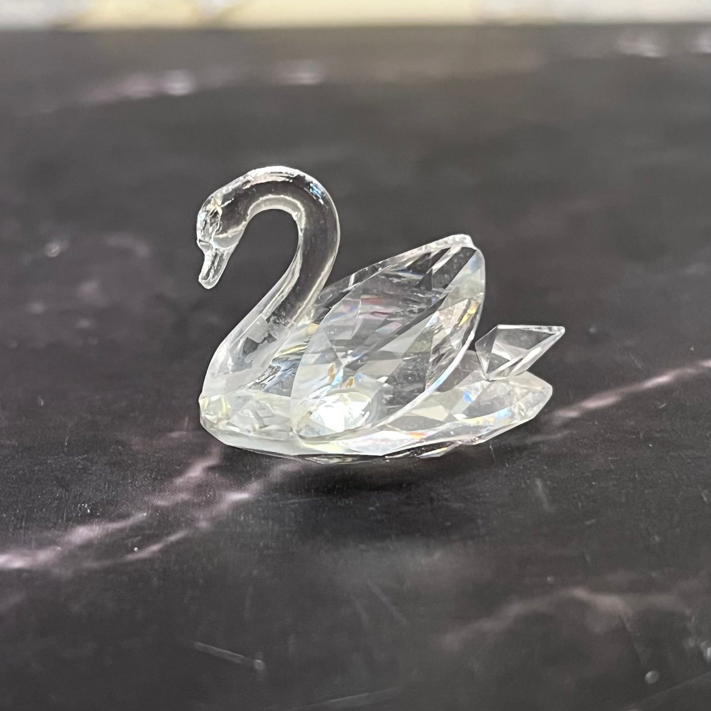 Swarovski Crystal Swan Family Figurines, Set of 3