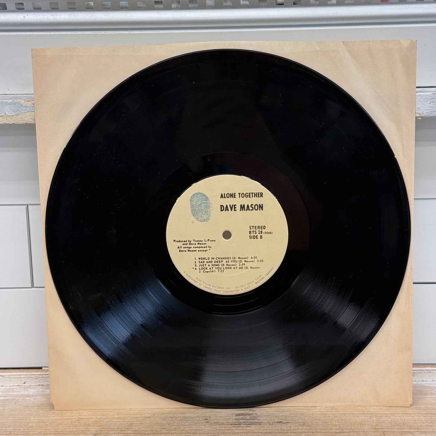 Dave Mason Alone Together Classic Rock Vinyl 1970 #BTS-19
