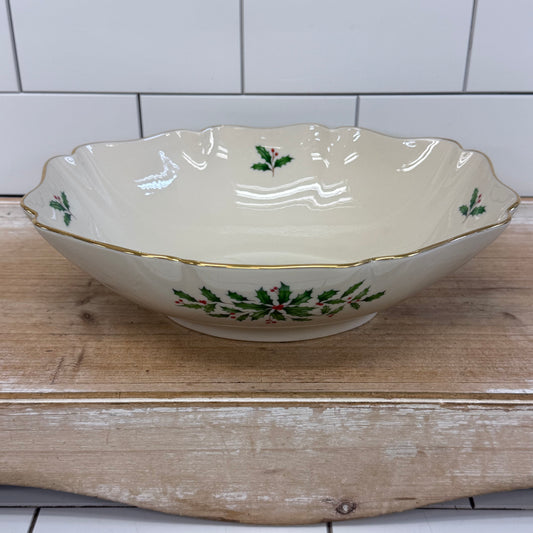 Lenox Holiday Holly Berry Serving Bowls Plate Mugs Selection