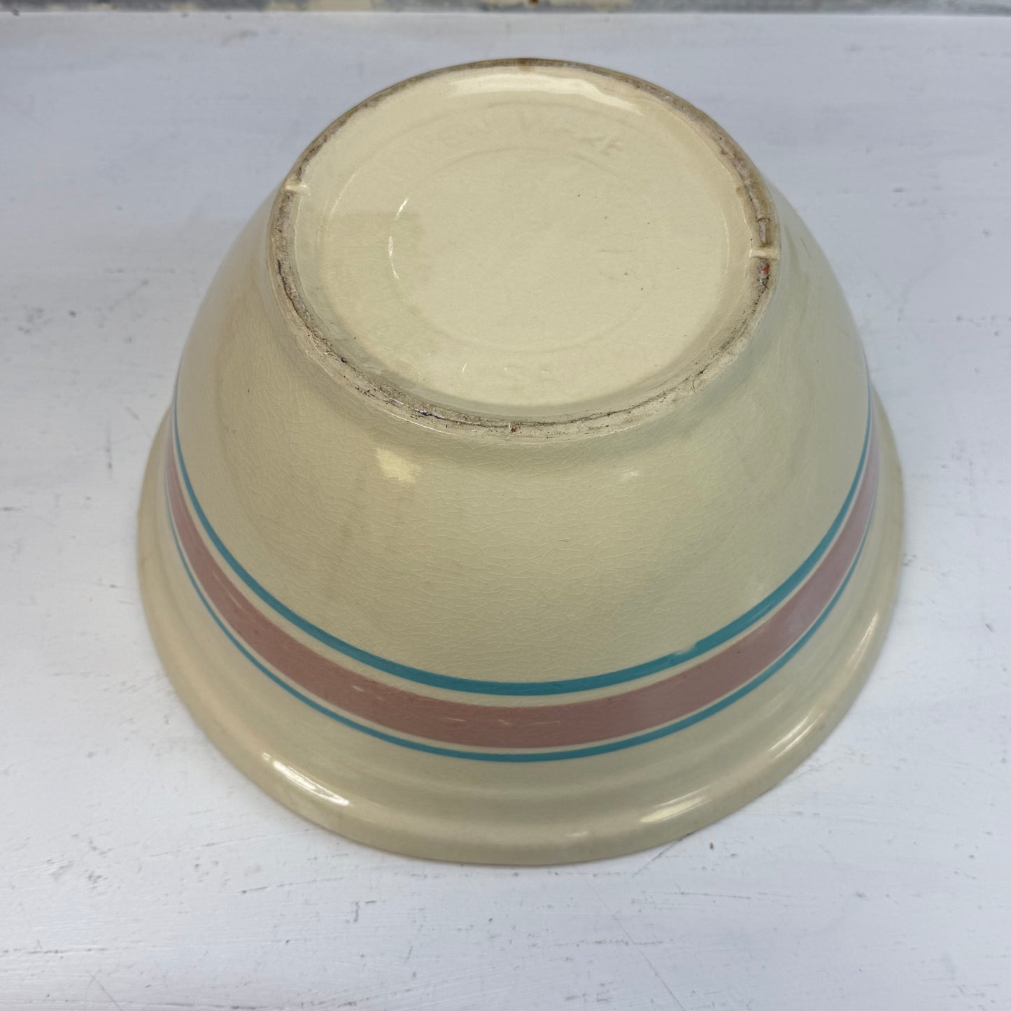 McCoy Pottery Striped Mixing Bowl Size 12
