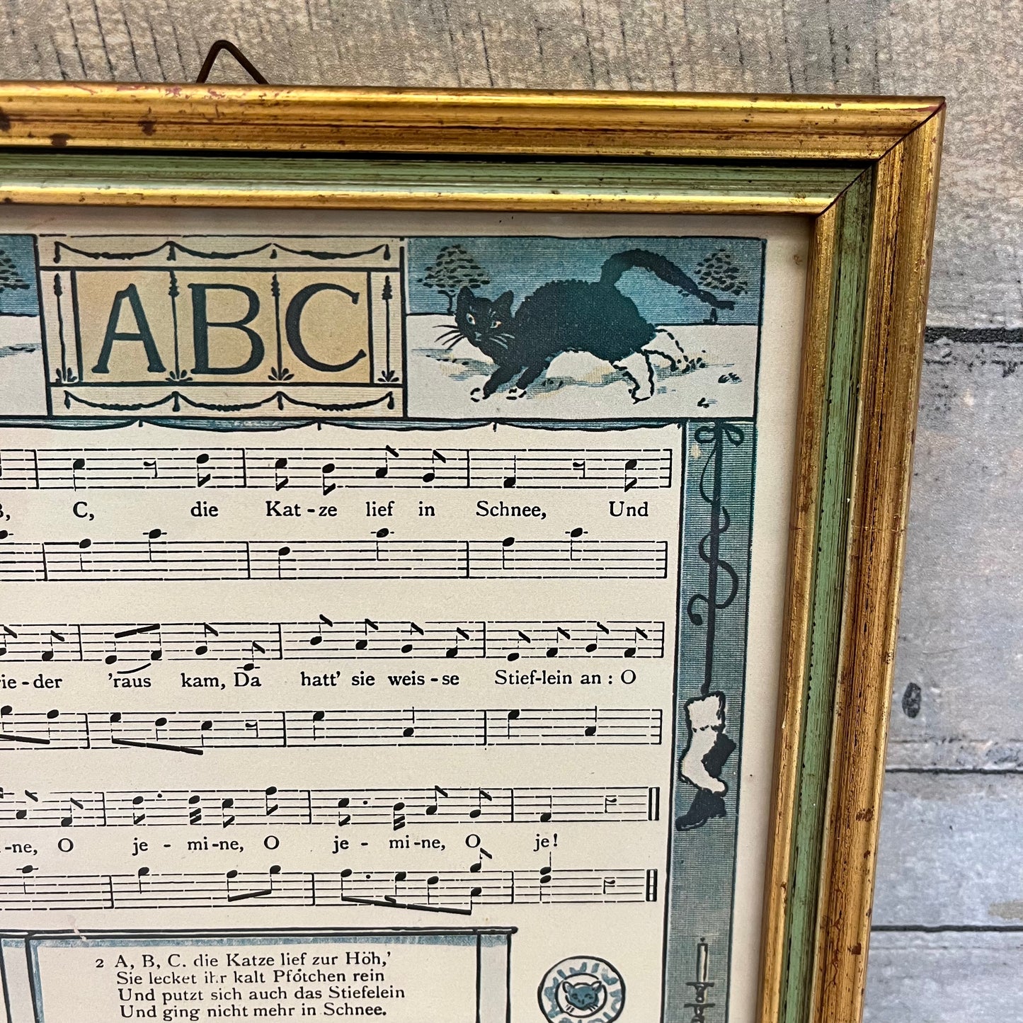 German ABC Nursery Rhyme Framed Print