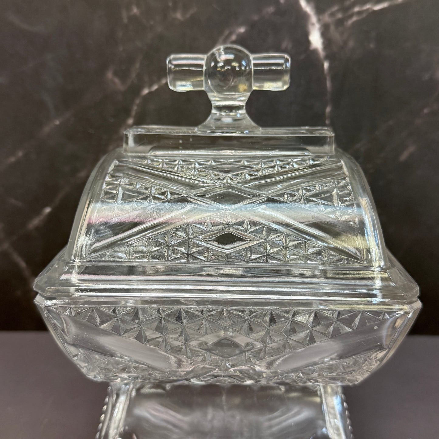 Adams & Co. Ashman Crossroads EAPG Lidded Compote, 1880s