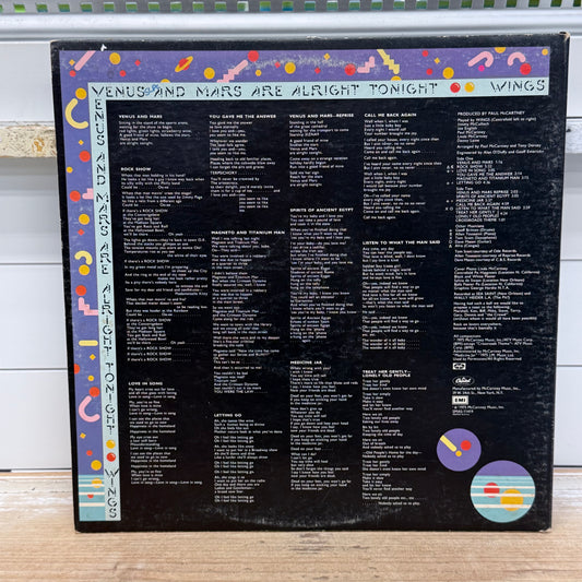 Paul McCartney & Wings Venus and Mars Vinyl LP 1975 #SMAS-11419