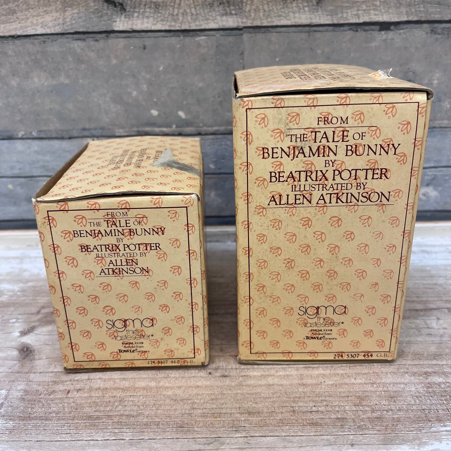 Sigma Beatrix Potter Benjamin Bunny Figurines Set of 2, 1983