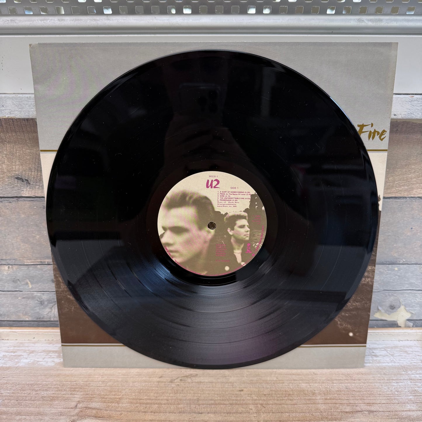 U2 The Unforgettable Fire Vinyl Record, 1984