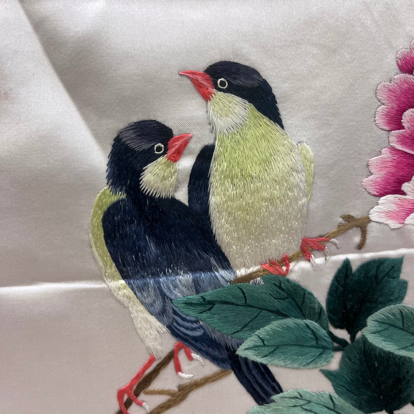 Chinese Silk Hand Embroidered Panel