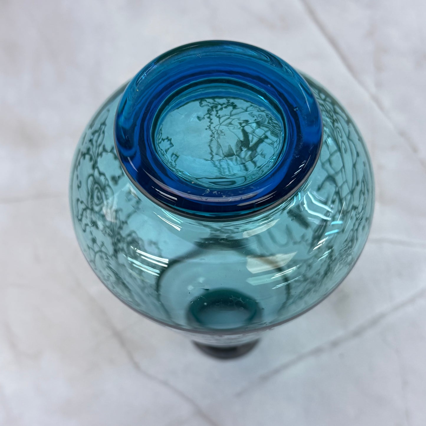 Venetian Glass Decanter & Cordial Glass, 7 Piece