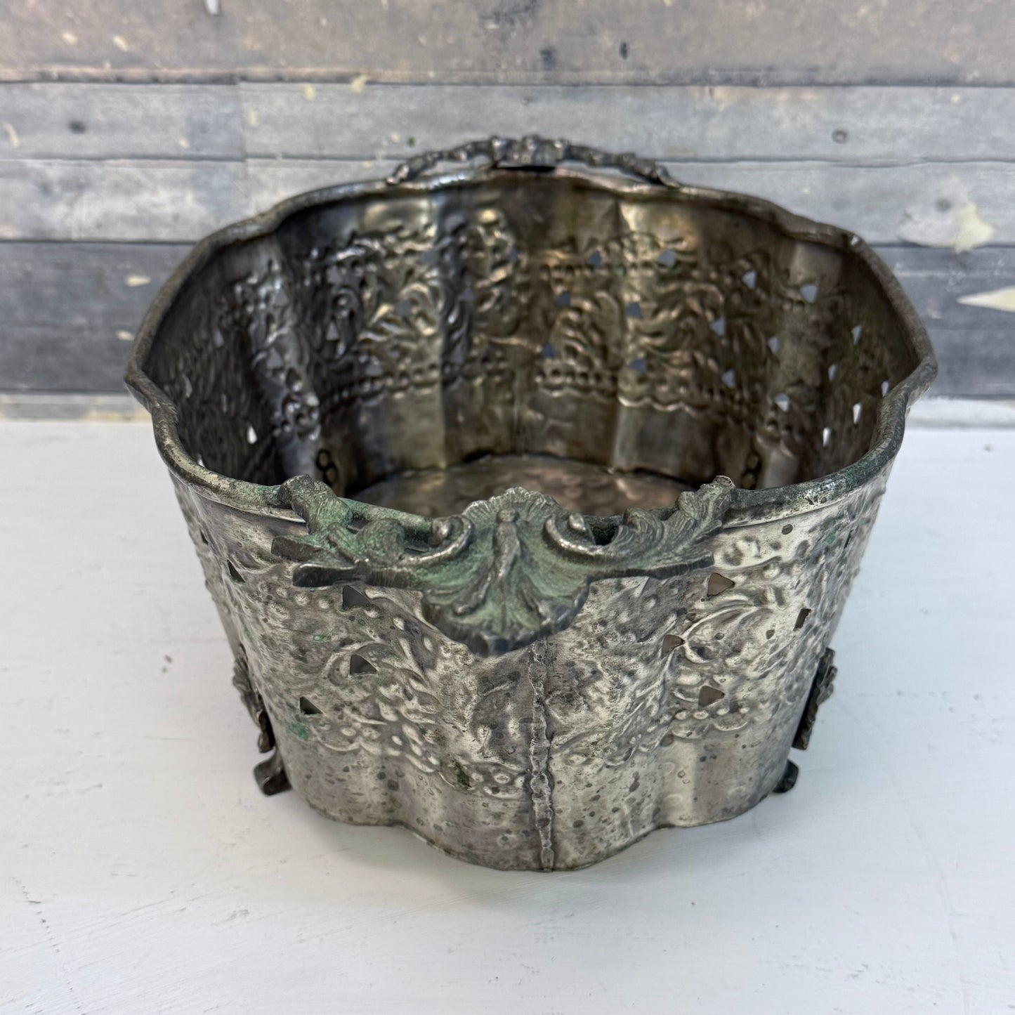Bombay Hammered Metal Planter