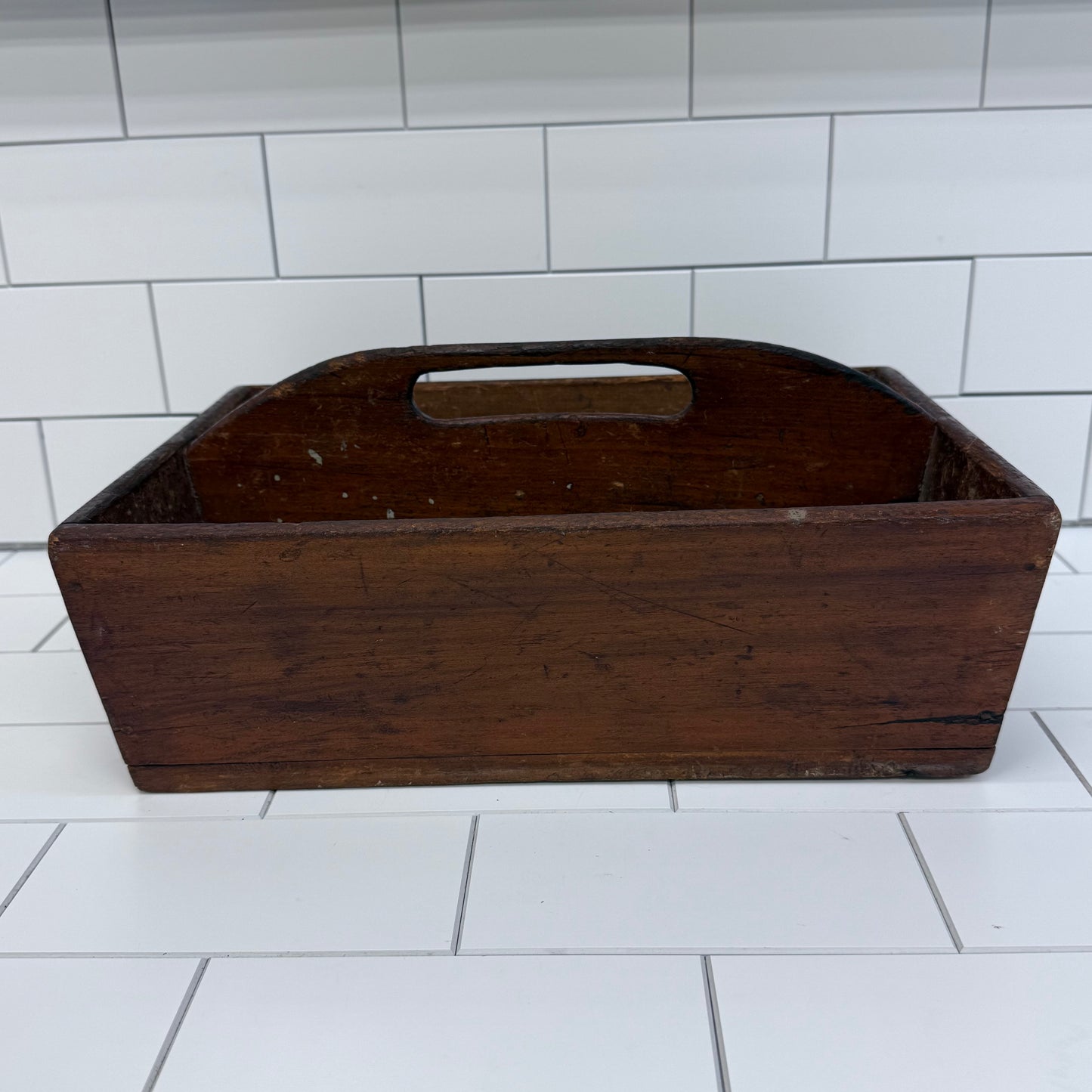 Handcrafted Wooden Divided Caddy