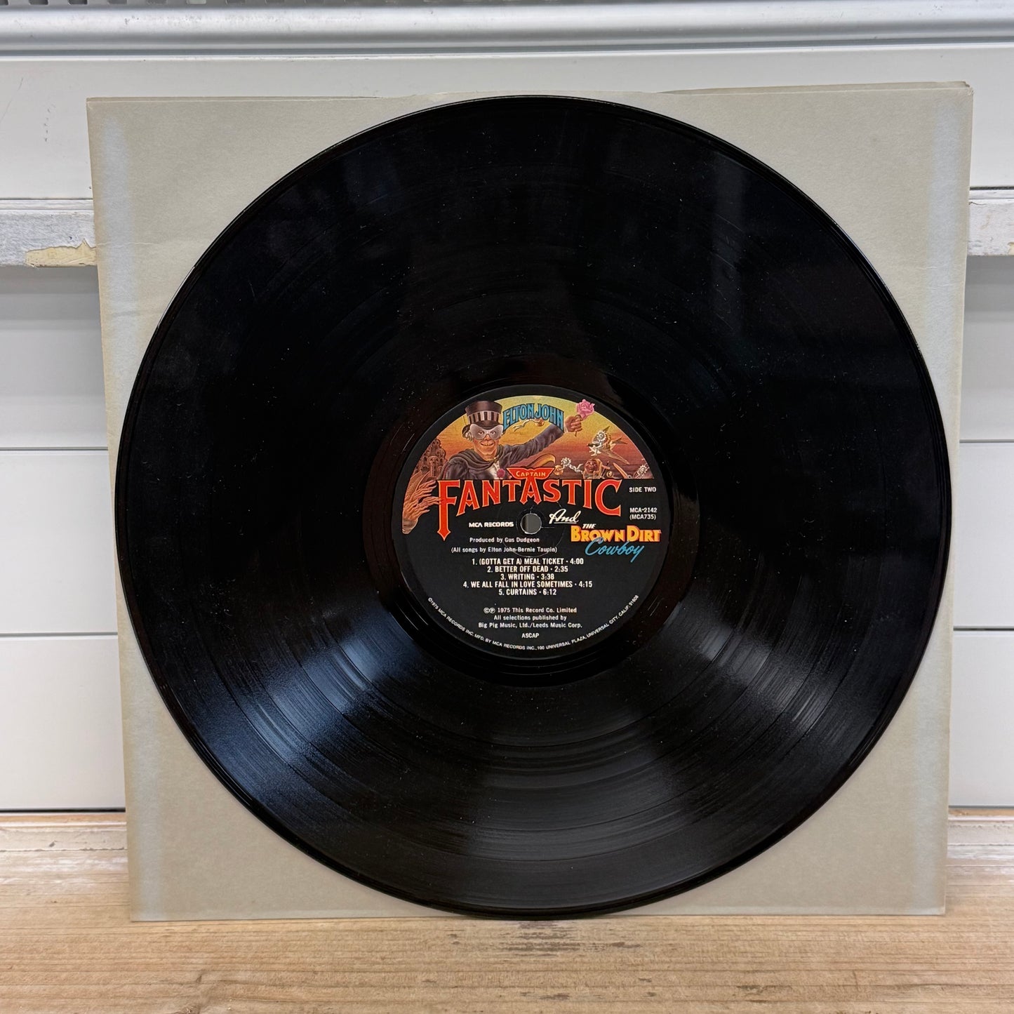 Elton John Captain Fantastic Vinyl Record 1975 #MCA-2142
